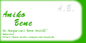 aniko bene business card